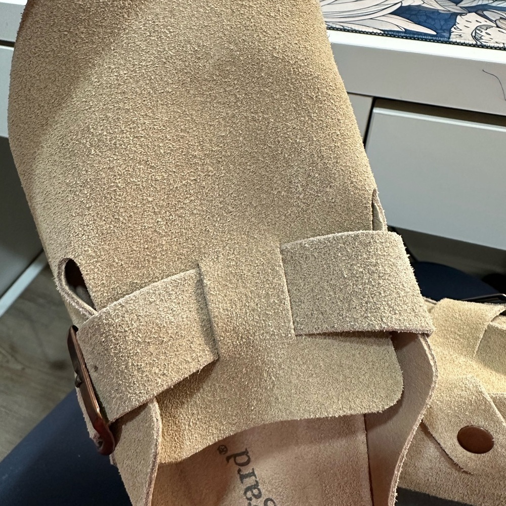 Beige Suede Women’s Slide Sandals - Unbranded